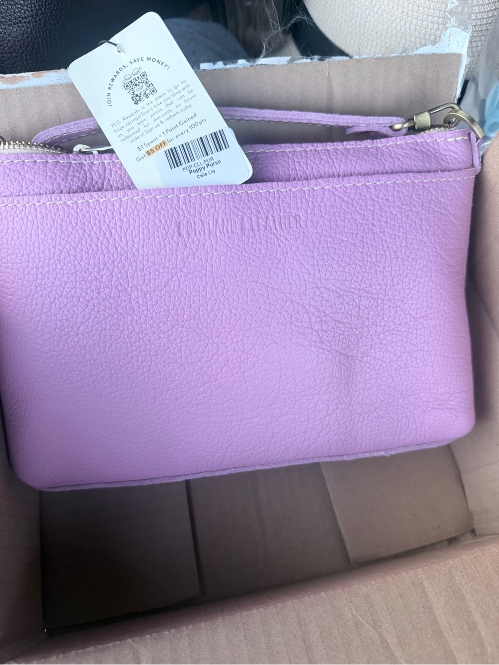 NWT Portland Leather Small Calla Lily Poppy